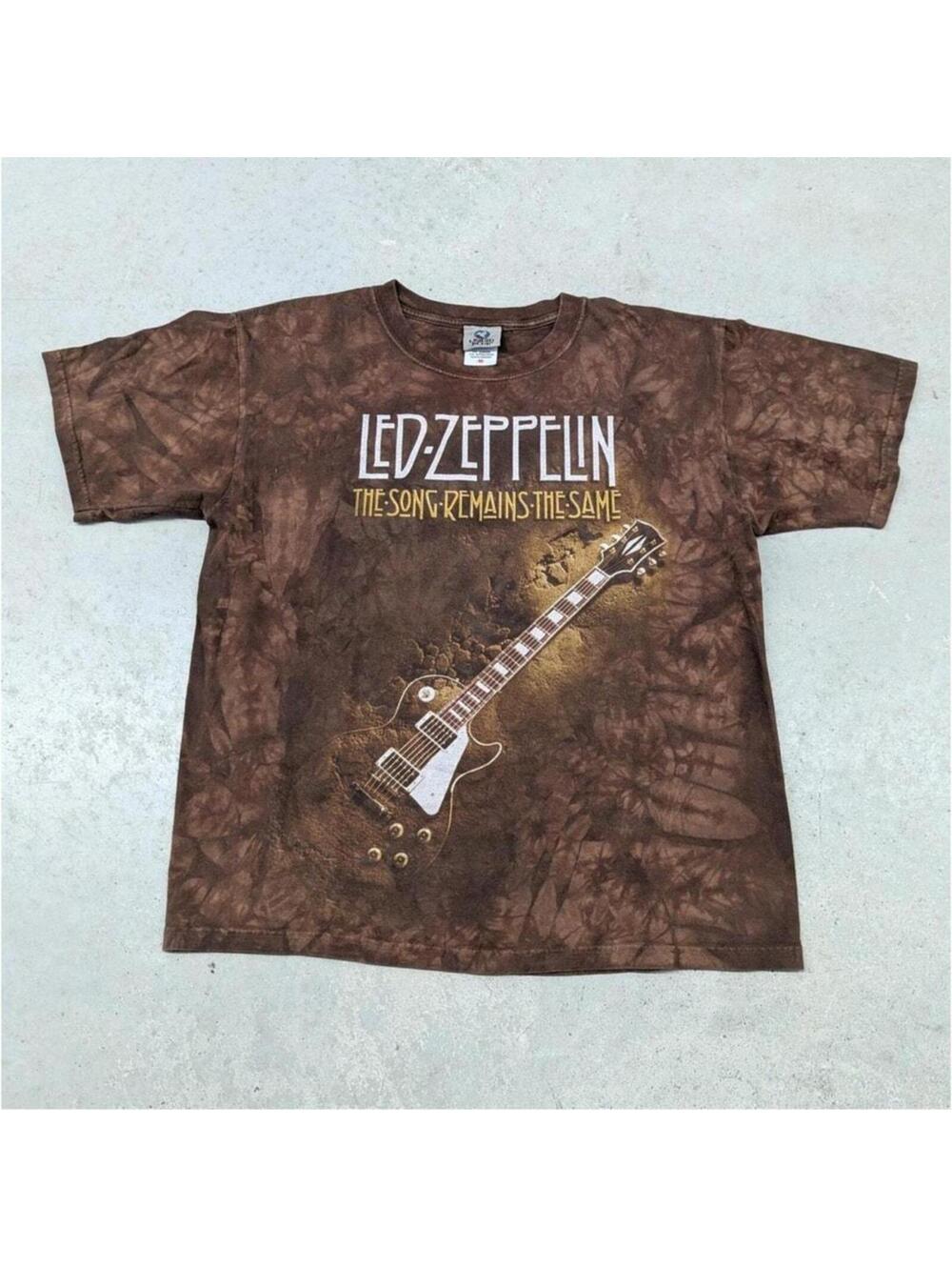 Y2K Led Zeppelin The Song Remains the Same Liquid Blue Shirt